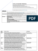 Unit Plan Inquiry Writing