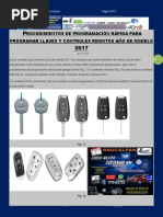 Procedimientos de Programación Rápida para Programar Llaves y Controles Remotos Año de Modelo 2017