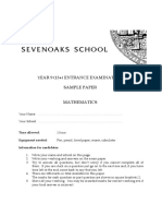 Y9maths2010 PDF