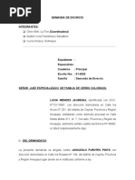 Demanda de Divorcio PDF