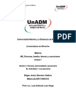 Unidad 1: Universidad Abierta y A Distancia de México Edgar Jesús Sánchez Galicia Licenciatura en Derecho