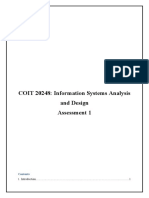 COIT 20248: Information Systems Analysis and Design Assessment 1