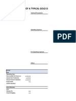 Mine Valuation of A Typical Gold Deposit: Technical Parameters