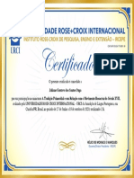 CERTIFICADO Minicurso - A Tradição Primordial e Sua Relação Com o Movimento Rosacruz Do Século XVII