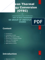 Ocean Thermal Energy Conversion (OTEC) : SR Group of Institutions Jhansi