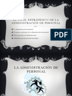 El Papel Estratégico de La Administración de Personal