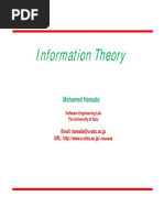 Information Theory: Mohamed Hamada