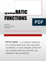 Lesson 1 - Quadratic Functions 2020-2021