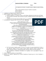 Evaluación de Política y Ciudadanía Fecha