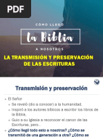 Cómo Llegó La Biblia A Nosotros Transmisión y Preservación de Las Escrituras II