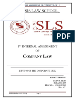 Company Law 1ST Internal Assisment