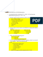 Problem Exercises On Profit Maximization