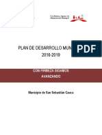 6099 - Plan de Desarrollo Territorial PDT 2016 San Sebastian Cauca