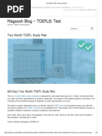 Two Month TOEFL Study Schedule