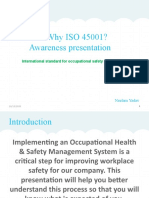 Why ISO 45001? Awareness Presentation: International Standard For Occupational Safety and Health