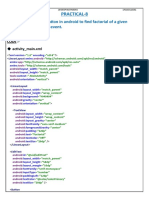 Practical-8: Create An Application in Android To Find Factorial of A Given Number Using Onclick Event