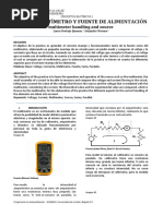 Manejo Multímetro y Fuente de Alimentación