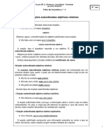 Ficha Revisão Gramática 4 Orações Subordinadas Relativas PDF