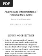 Analysis and Interpretation of Financial Statements