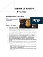 Applications of Satellite Systems: Global Positioning System (GPS)