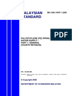 MS 1058 Part 12005 Polyethylene (Pe) Piping Systems For Water Supply - Part 1 General (Fourth Revision) - 709805 PDF