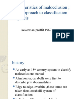 The Characteristics of Malocclusion and