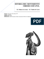 Núñez de Arenas, M. y Tuñón de Lara, M. - El Movimiento Obrero en La Historia de España (1916) (1979) PDF