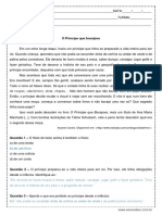 Interpretacao de Texto O Principe Que Bocejava 6º Ano Respostas