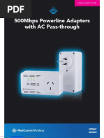 500Mbps Powerline Adapters With Ac Pass-Through: Netcommwireless