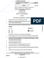 CSEC June 1993 Mathematics P1