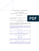 Quantum Mechanics - Problem Set 2: Ying-Lun Kao (B03202072) Department of Physics, National Taiwan University