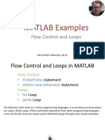 MATLAB Examples - Flow Control and Loops PDF