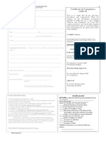 Certificate of Compliance CMO 63: Organization