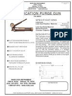 Lubrication Purge Gun: Specifications