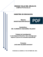 Investigacion Educativa en El Proceso de E-A.