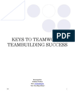 Keys To Teamwork / Teambuilding Success: Rearranged By: Arahimbarani Visit: "Give Your Blog A Home"