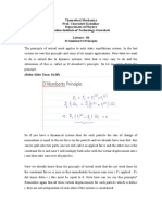 Theoretical Mechanics Prof. Charudatt Kadolkar Department of Physics Indian Institute of Technology-Guwahati Lecture - 04 D'Alembert's Principle