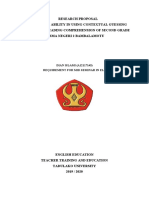 Research Proposal The Students' Ability in Using Contextual Guessing Technique in Reading Comprehension of Second Grade in Sma Negeri 2 Bambalamotu