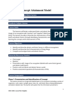 Concept Attainment Model Lesson Plan C Burt