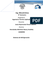 Reporte Sistema de Refrigeración