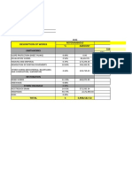 Description of Works Rcp/Manhole December % Amount: Earthworks Target Qty