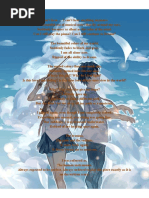 Shigatsu Wa Kimi No Uso Poem