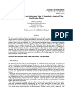 The Effects of Poverty On Achievement Gap: A Quantitative Analysis Using Stratification Theory