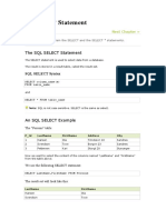 Statement: SQL Select