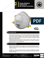 Respirador Descartable N95 M920CV Ficha Técnica PDF