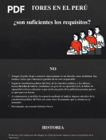 Electores en El Perú ¿Son Suficientes Los Requisitos?