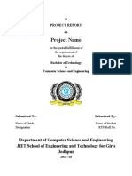 Project Name: A Project Report On