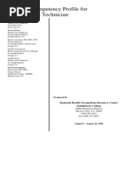 DACUM Competency Profile For Hemodialysis Technician