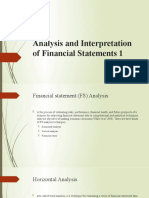 Analysis and Interpretation of Financial Statements 1