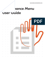 Maintenance Menu User Guide